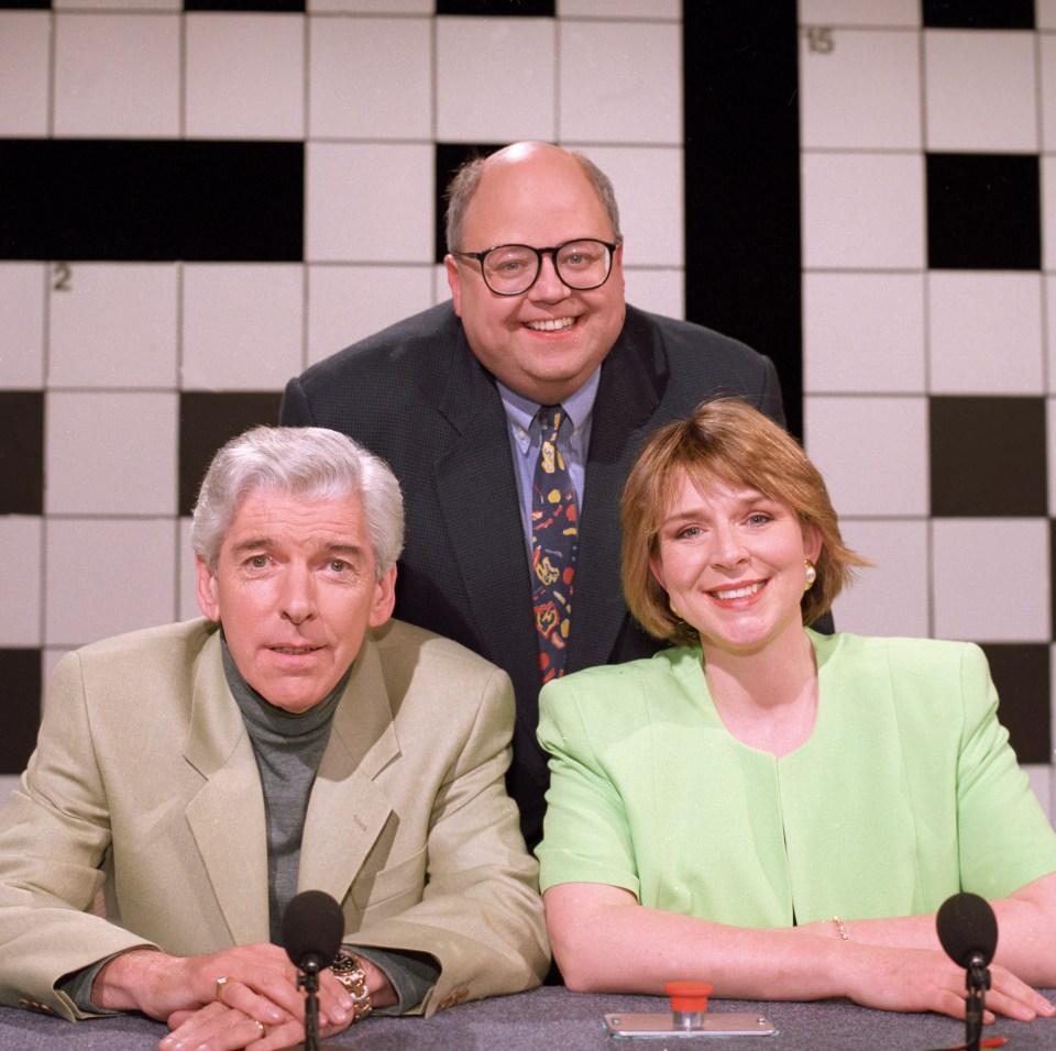 Tom O'Connor and Geoffrey Durham with Fern on Crosswits