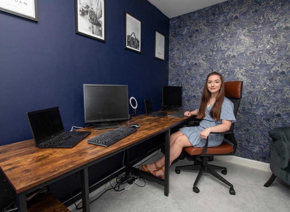 Sophie and Joe have made one of the spare bedrooms into a study