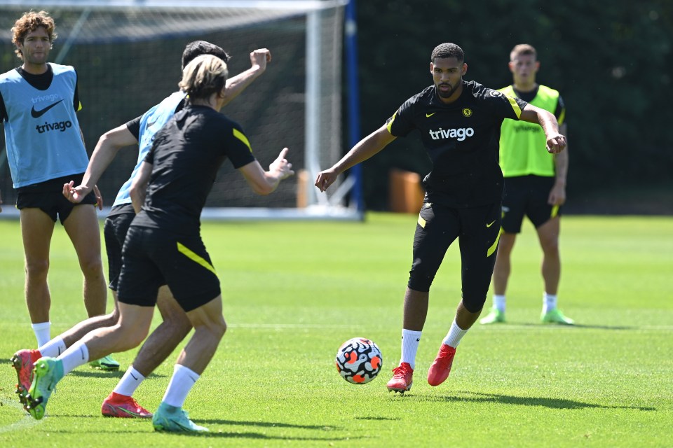 Ruben Loftus-Cheek was front and centre of Chelsea's pre-season training session at Cobham on Tuesday