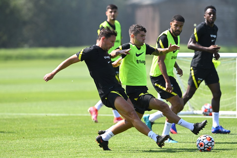 Drinkwater trained alongside Christian Pulisic