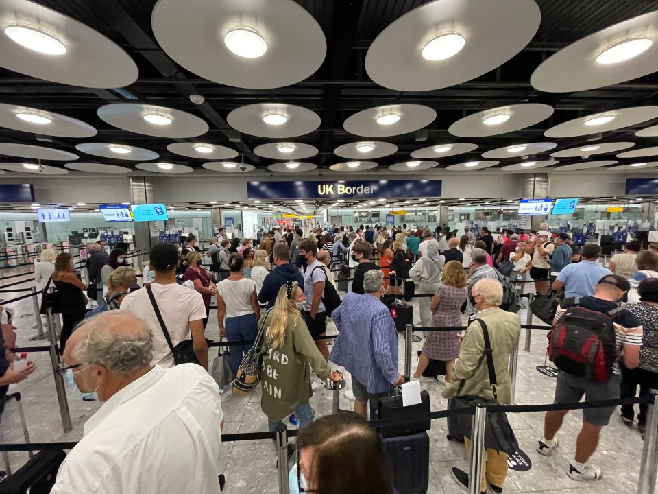 Heathrow passengers are facing huge queues at immigration