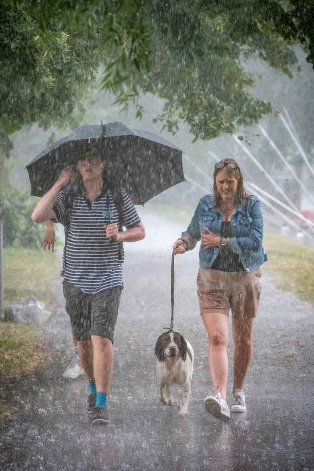 Heavy rain and thunderstorms hit Cambridge on Monday