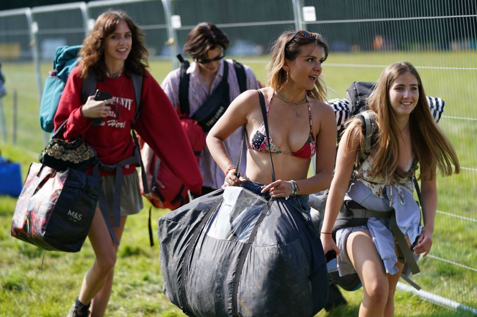 Fun-staved fans arriving on the grounds in Suffolk