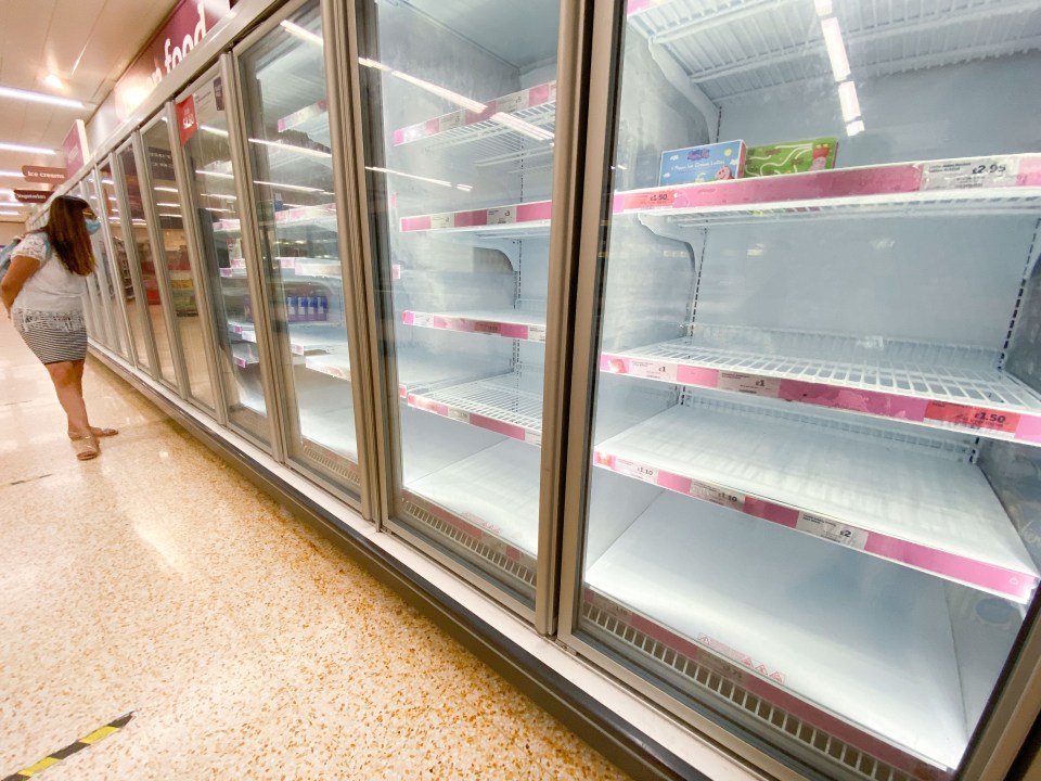 Supermarket shelves have started to run bare