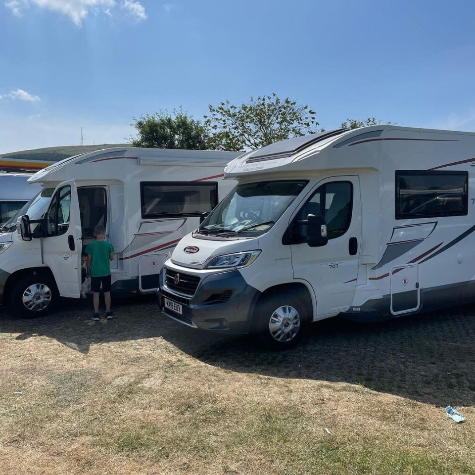 Britain's biggest family has set off on their summer holidays in campervans