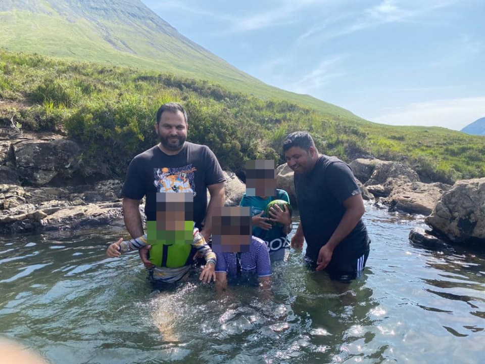 Mohammad Asim Raza, left, and Waris Ali pictured on their family holiday at Loch Lomond