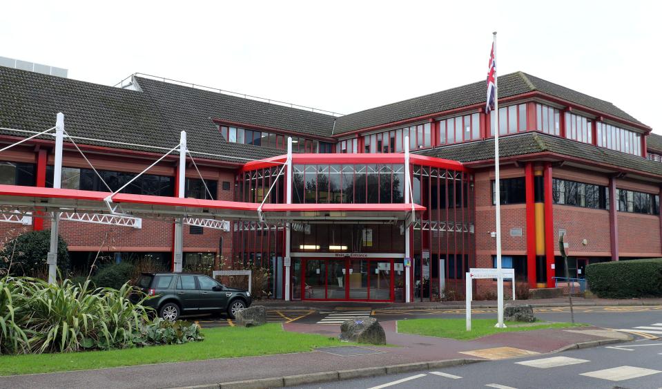 Ambulances are transporting patients 100 metres between buildings at the Princess Royal Hospital in Haywards Heath, West Sussex