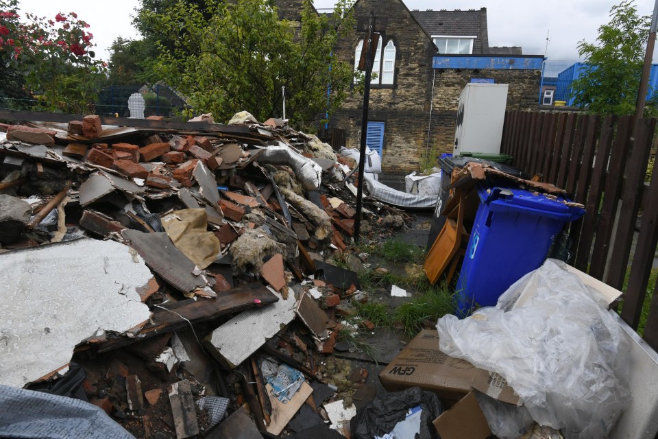 Samina's home was left covered in rubbish