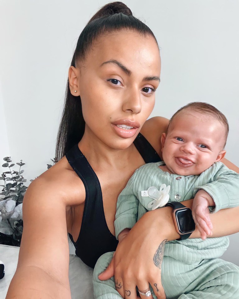 Chelsea Pedley had been about to have surgery for endometriosis when a nurse told her she was pregnant. The 23-year-old is pictured above with baby Iziah