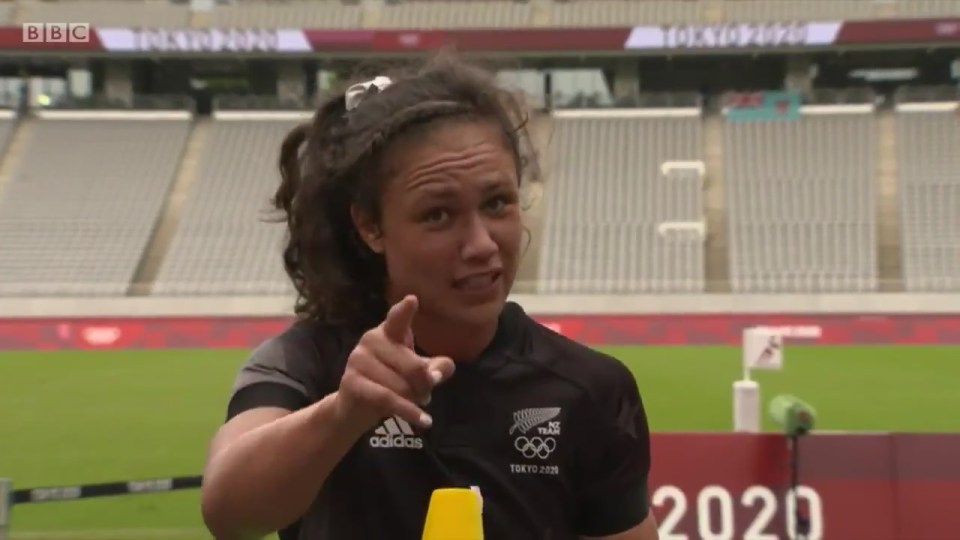 Rugby sevens star Ruby Tui has been hailed for her engaging post-match interview