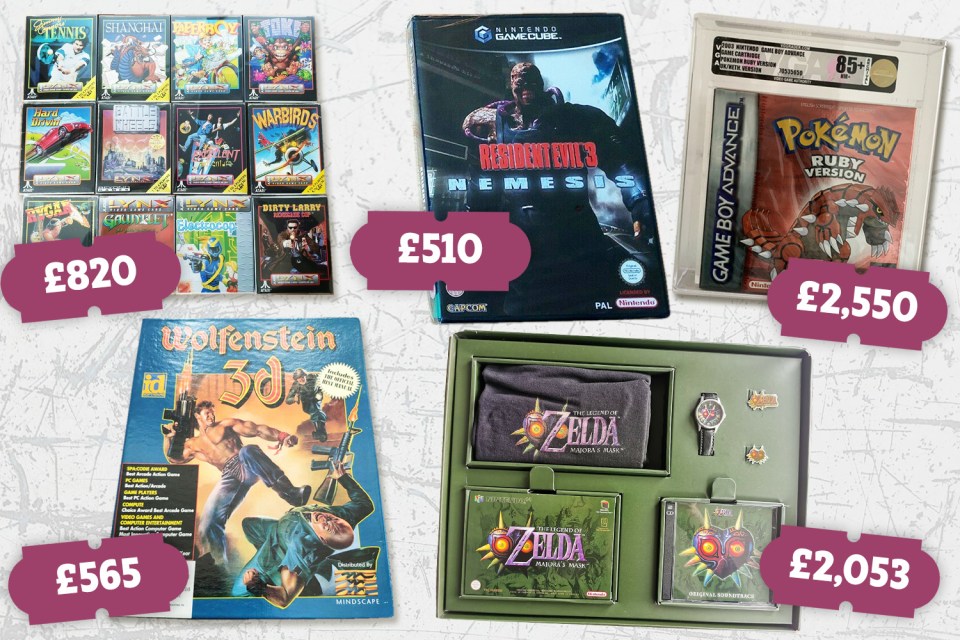 Games from the 1980s and early 2000s have recently sold for more than the original price