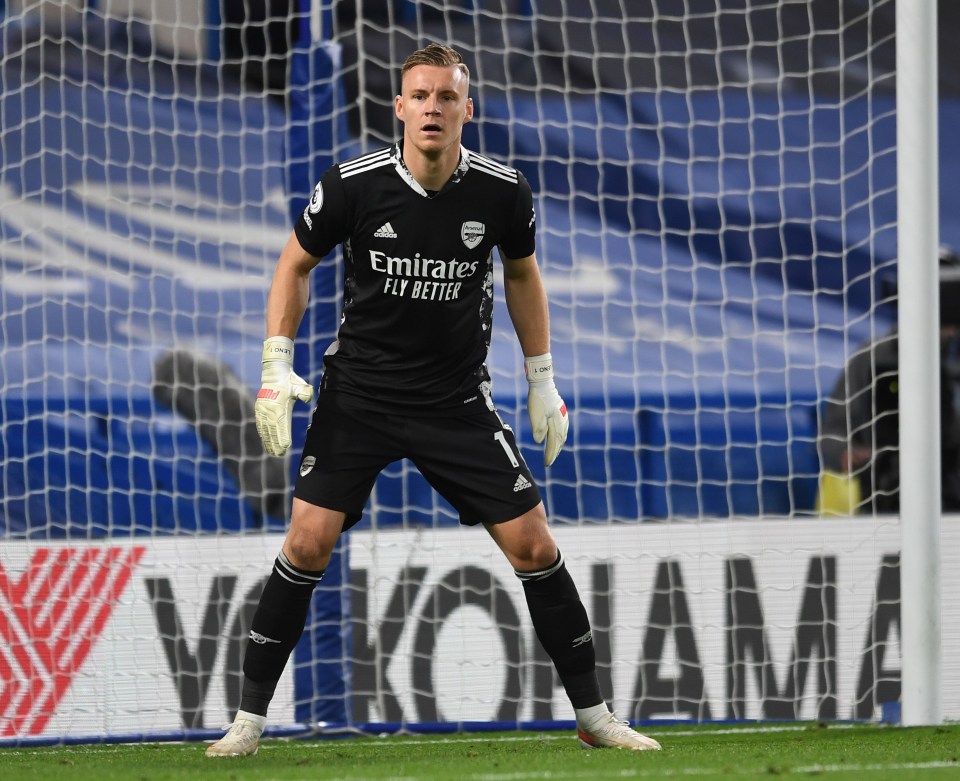 Gunners’ keeper Bernd Leno was also singled out for welcoming Arthur Okonkwo