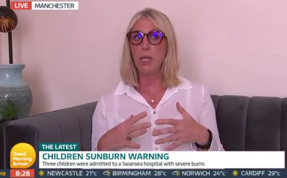 Dr Sarah Carlick said sunburn is actually a matter of safe guarding