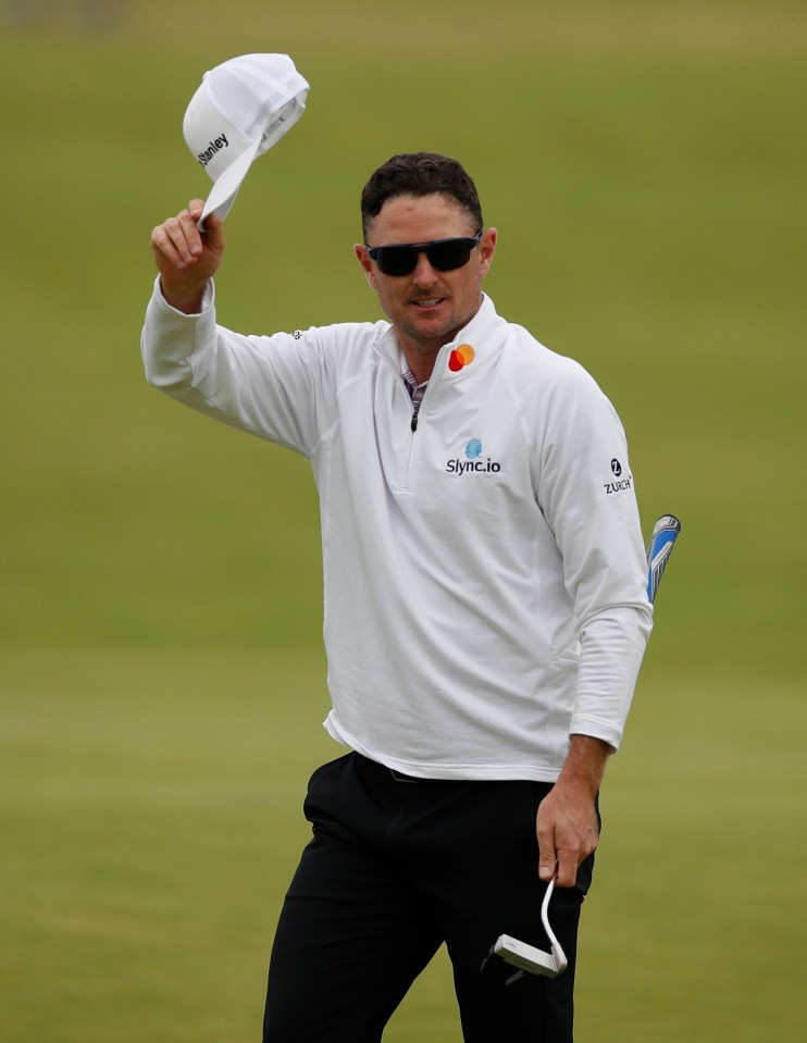 Justin Rose was one of five English players on three under par