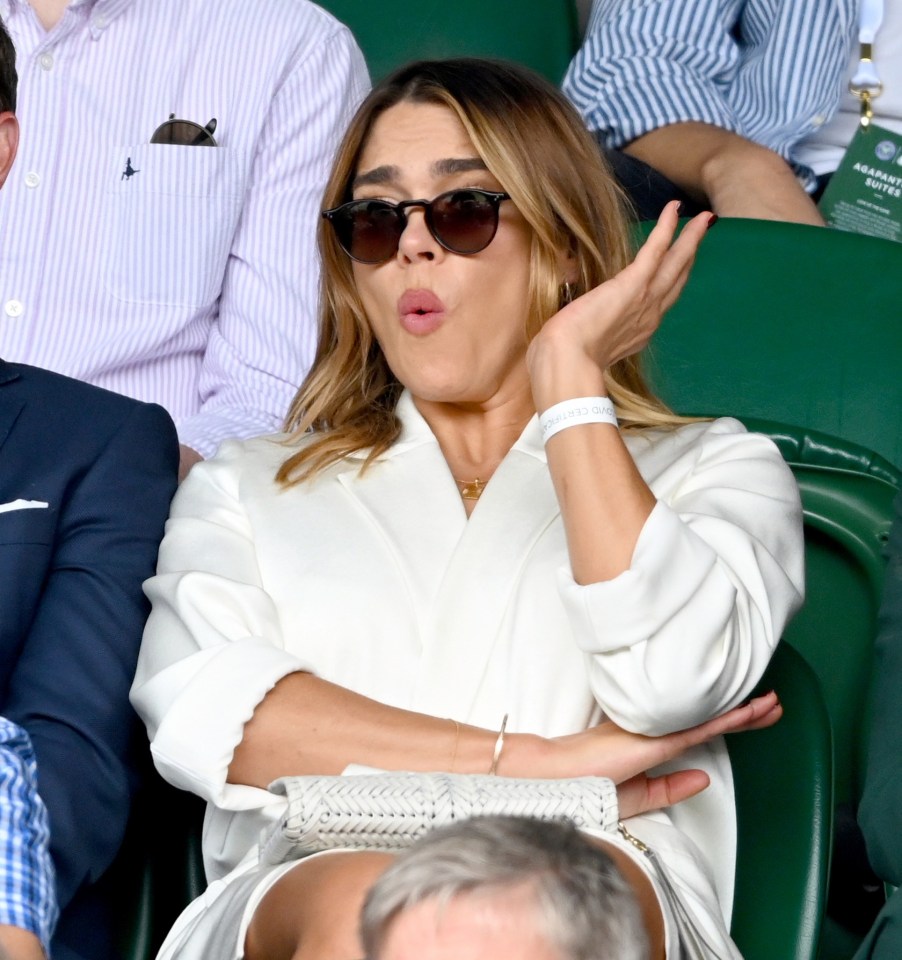 Doctor Who actress Billie Piper was also enjoying the action at the tennis tournament