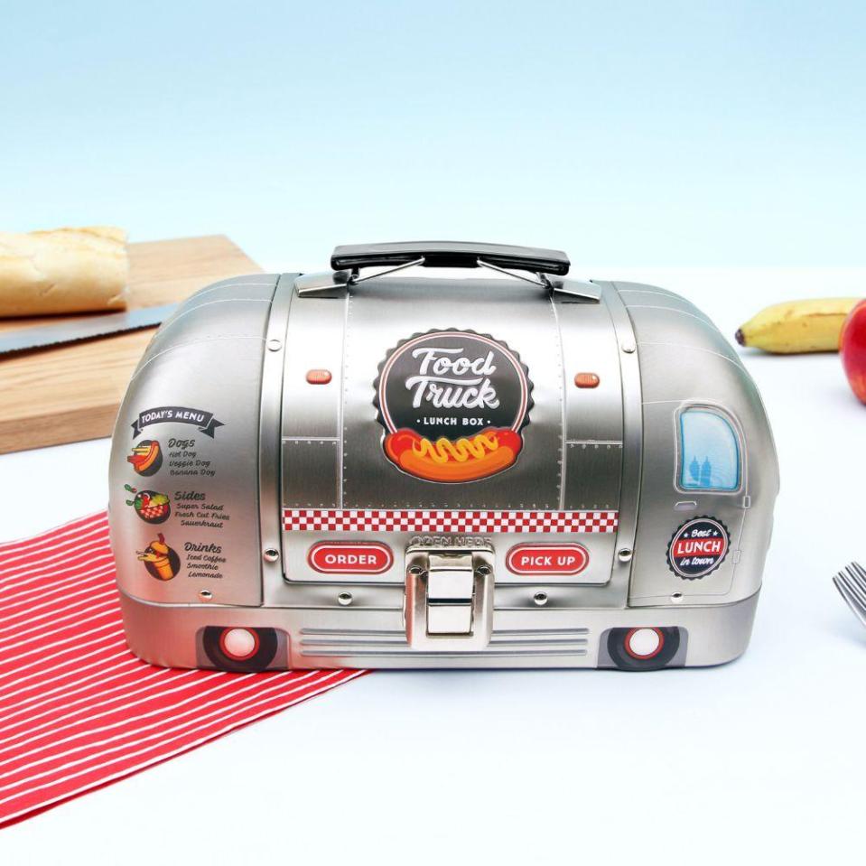 Get into the swing of things with this retro lunchbox.