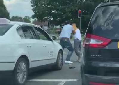 Labour Mayor of Crawley West Sussex Shahzad Abbas Malik was seen fighting a taxi driver in the middle of the road.