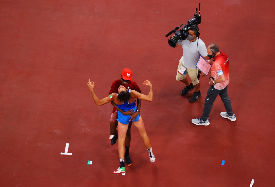 There were incredible scenes in Tokyo as two high jumpers agreed to SHARE the gold medal