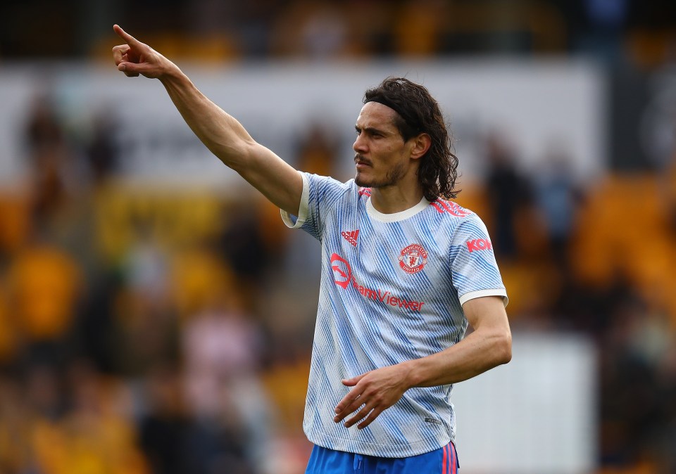 Edinson Cavani made his first Man United appearance of the season on Sunday