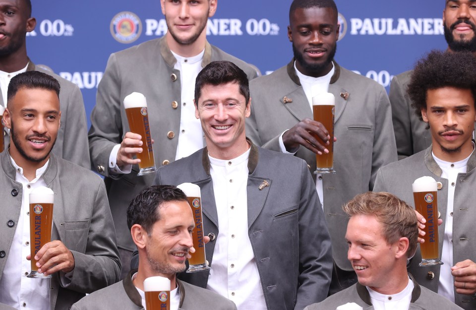 The bizarre photo-shoot takes place each year to mark Oktoberfest