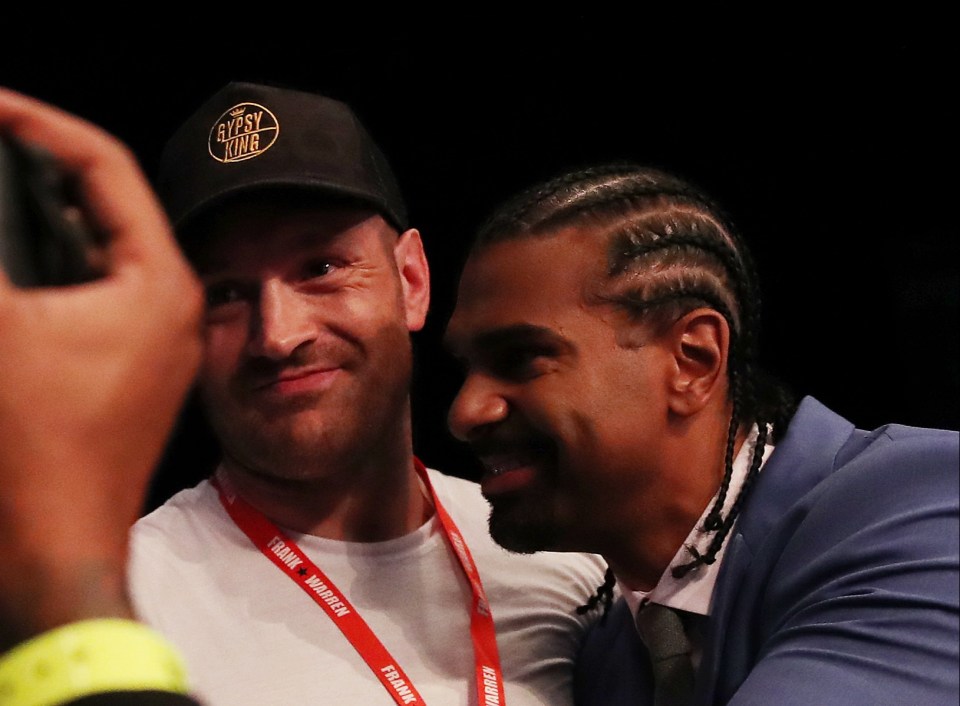 Tyson Fury pictured with David Haye