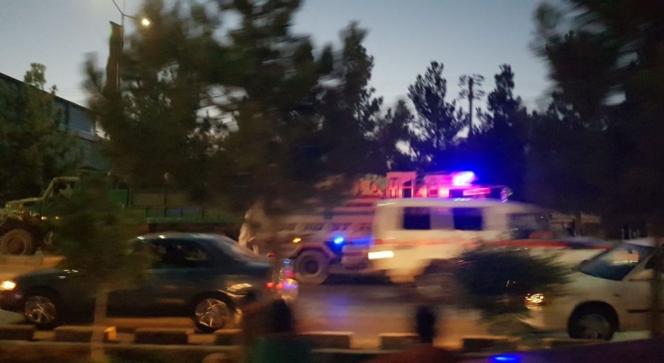 Emergency services rush to Kabul airport after the attack