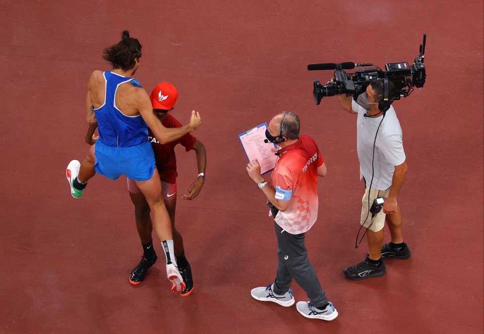 This was the moment Qatar’s Mutaz Barshim and Italy’s Gianmarco Tamberi agreed to share gold