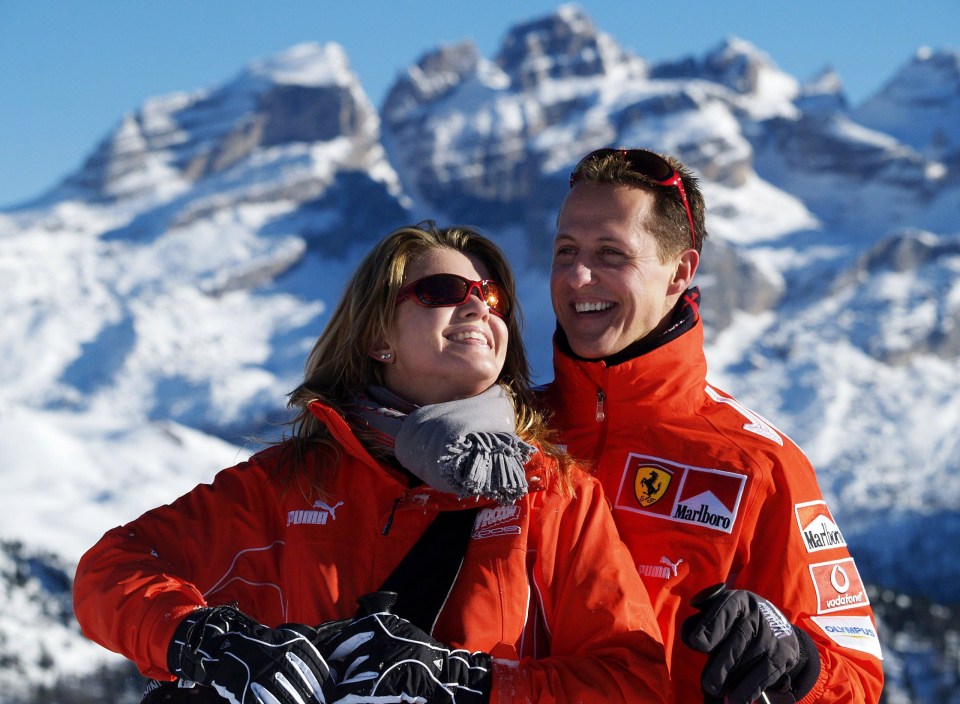 Michael Schumacher and wife Corinna, whom has stood by his side during his difficult recovery