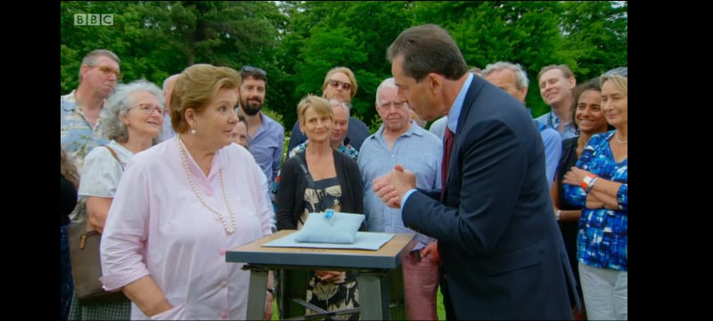 The woman is shocked to hear how much her brooch is valued at