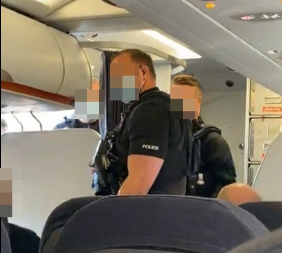 Police were eventually called on to the flight