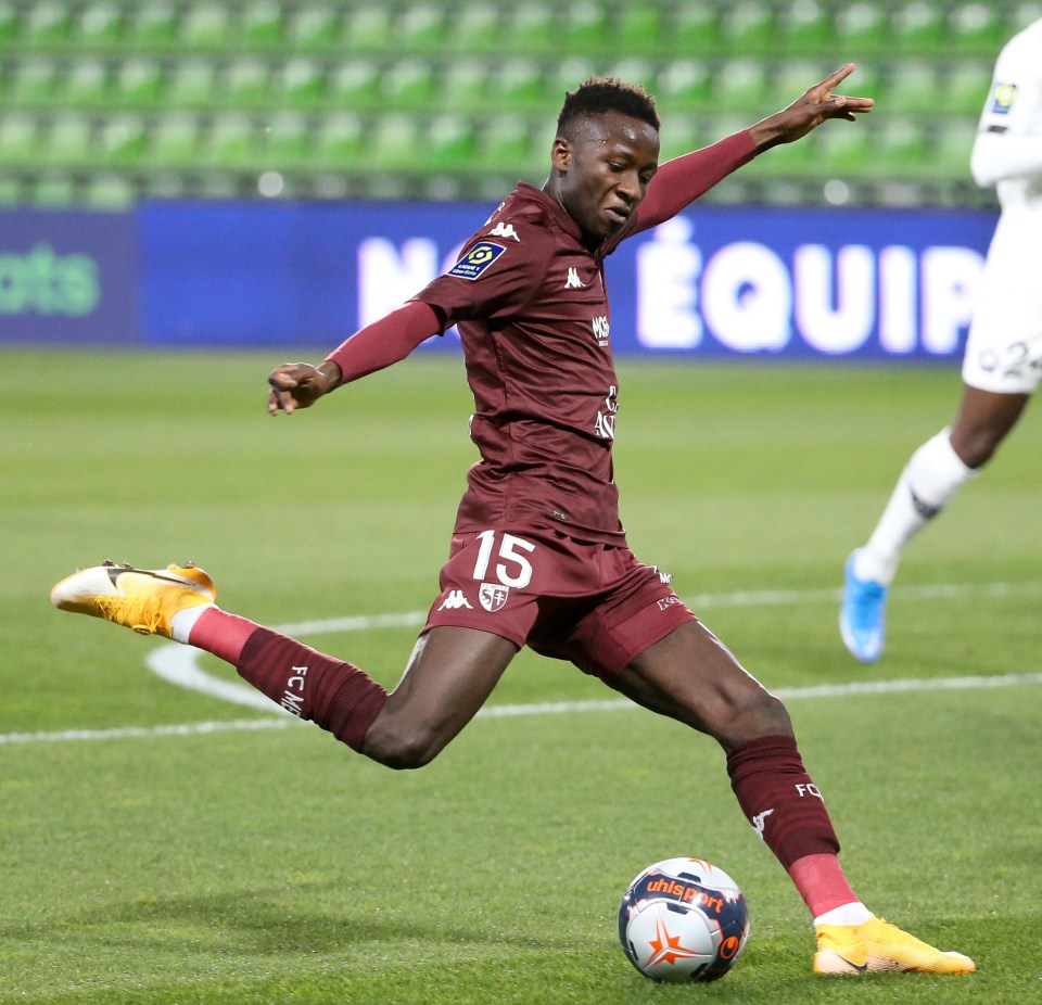 At just 18 Sarr has established himself in the Metz first team