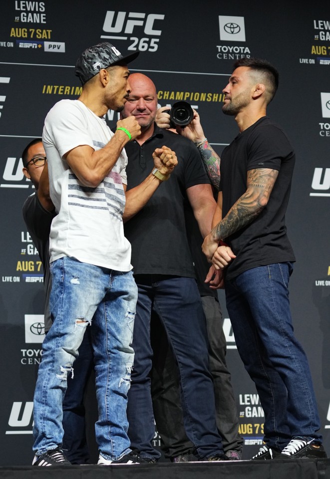 Fan favourite Jose Aldo will lock horns with Pedro Munhoz in the co-main event