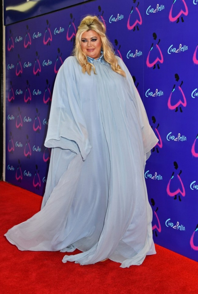 Gemma wowed fans in a blue ballgown