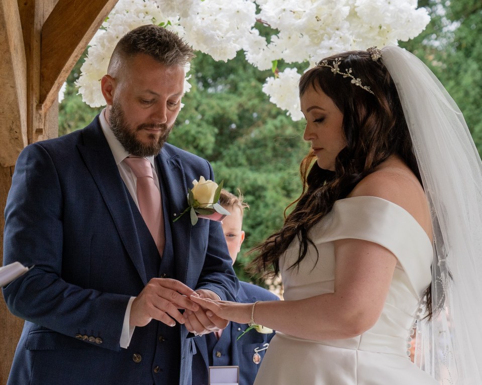 The couple exchanged rings courtesy of ethical Lebrusan Studio Jewellery