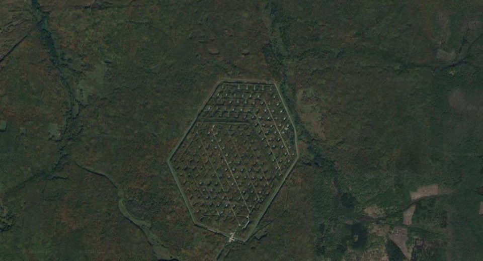 Web sleuths have uncovered a strange hexagonal compound on Google Maps