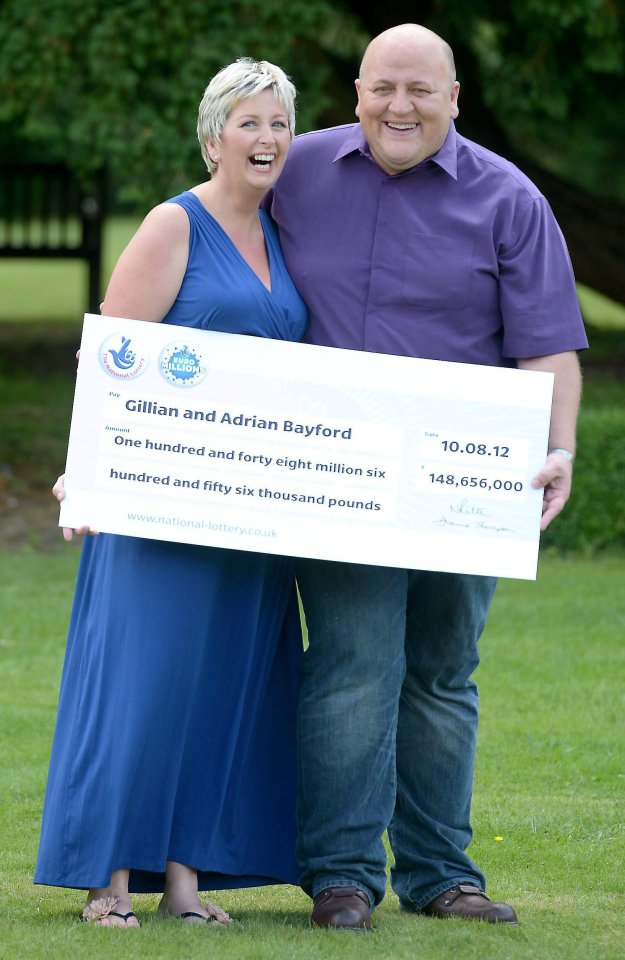 Adrian shared his mega win of £148million jackpot with then-wife Gillian Adrian