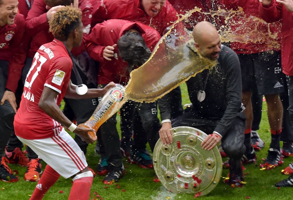 The squad famously soak themselves in beer at the end of each season