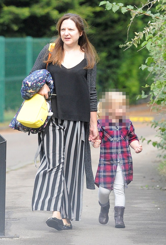 Louise Woodward pictured in 2017 with her daughter after being ruled guilty of involuntary manslaughter and freed