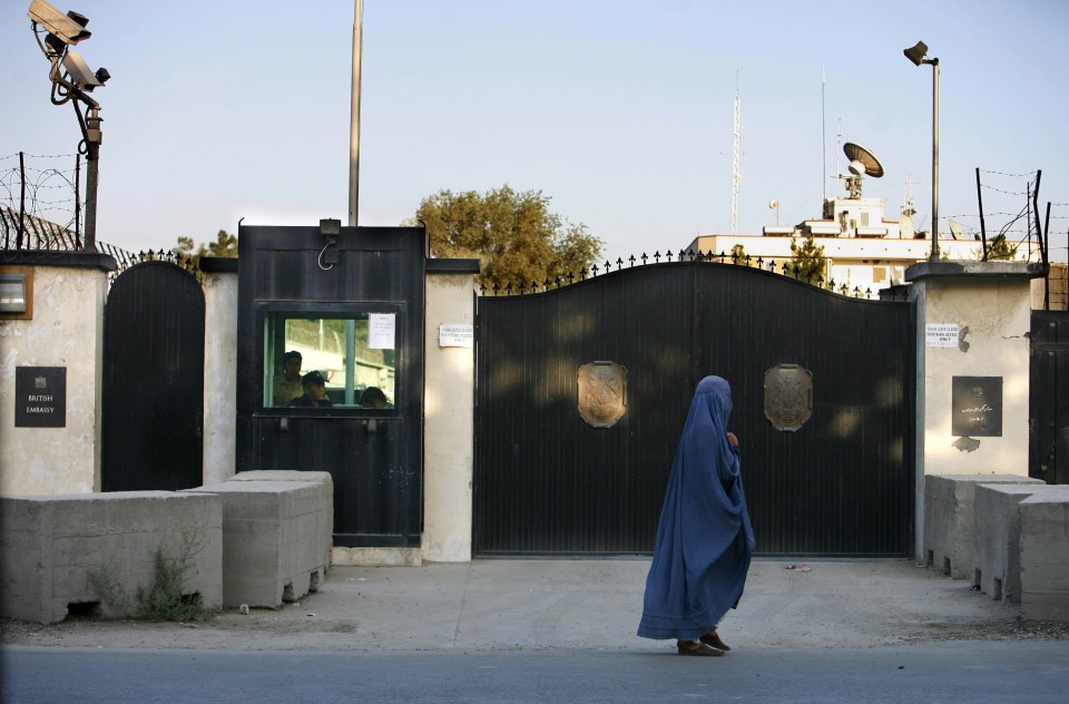 The UK embassy in Kabul, Afghanistan