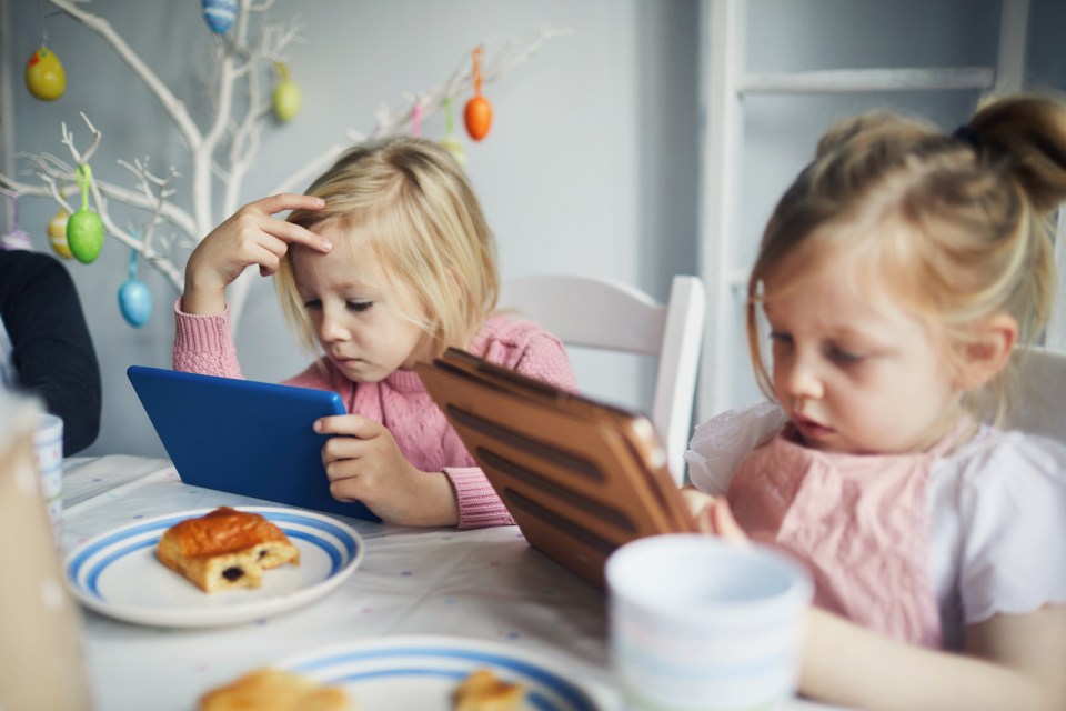 Etiquette expert William Hanson said it is 'tacky' to let kids watch their iPads during mealtimes