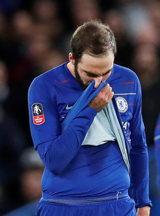 Gonzalo Higuain struggled for fitness during his time in West London