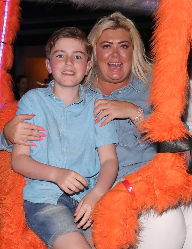 The star's 13-year-old nephew Hayden (pictured) was on the kayak at the time during their family holiday to Cornwall in 2019