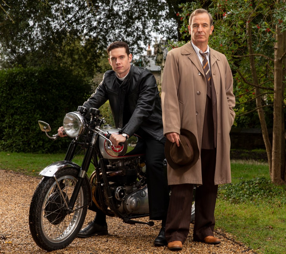 Robson with co-star Tom in Grantchester