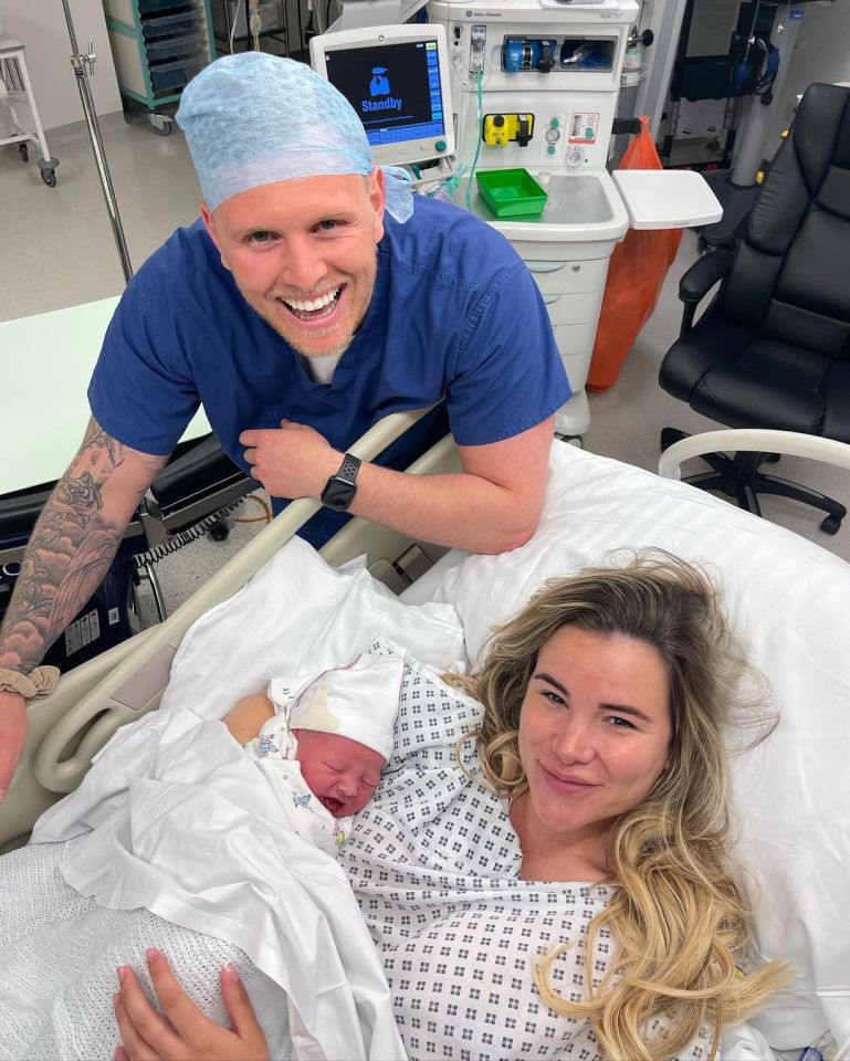 The pair welcomed their first child in may