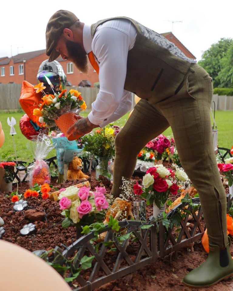 Azaylia’s resting place has now become like a second home to the couple. Safiyya said: ‘Ashley and I both buy fresh flowers every week to make sure it always looks nice’