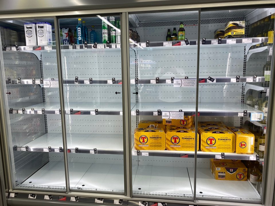 Empty shelves have become a familiar sight in shops