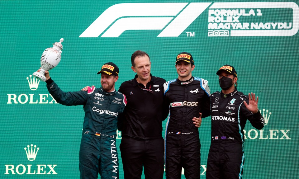 Lewis Hamilton appeared the most tired on the podium