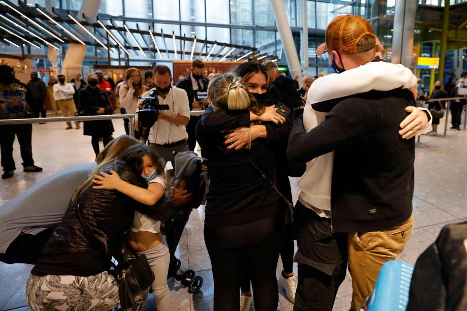 Families wept as they were reunited after months apart