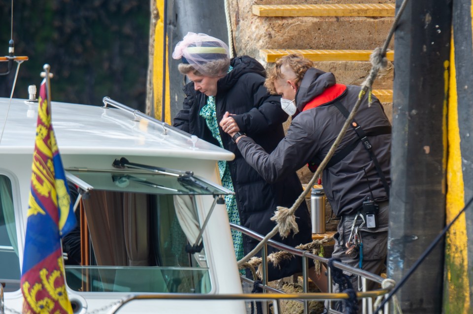 Imelda was seen filming on location in Macduff, Scotland