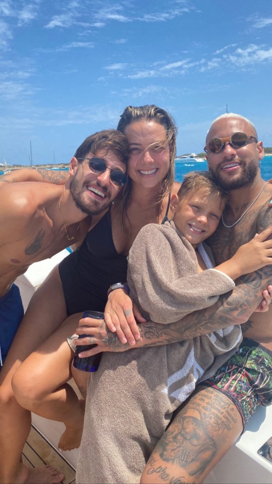 Neymar is enjoying his holidays with son Davi Lucca accompanied by his mother Carol